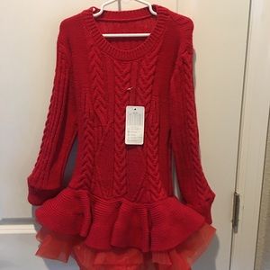 New Red Sweater dress